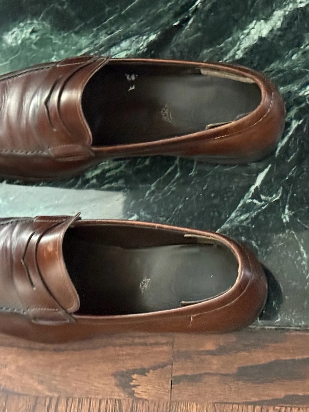 WEALTHY Allen Edmonds Brown Leather Penny Loafers